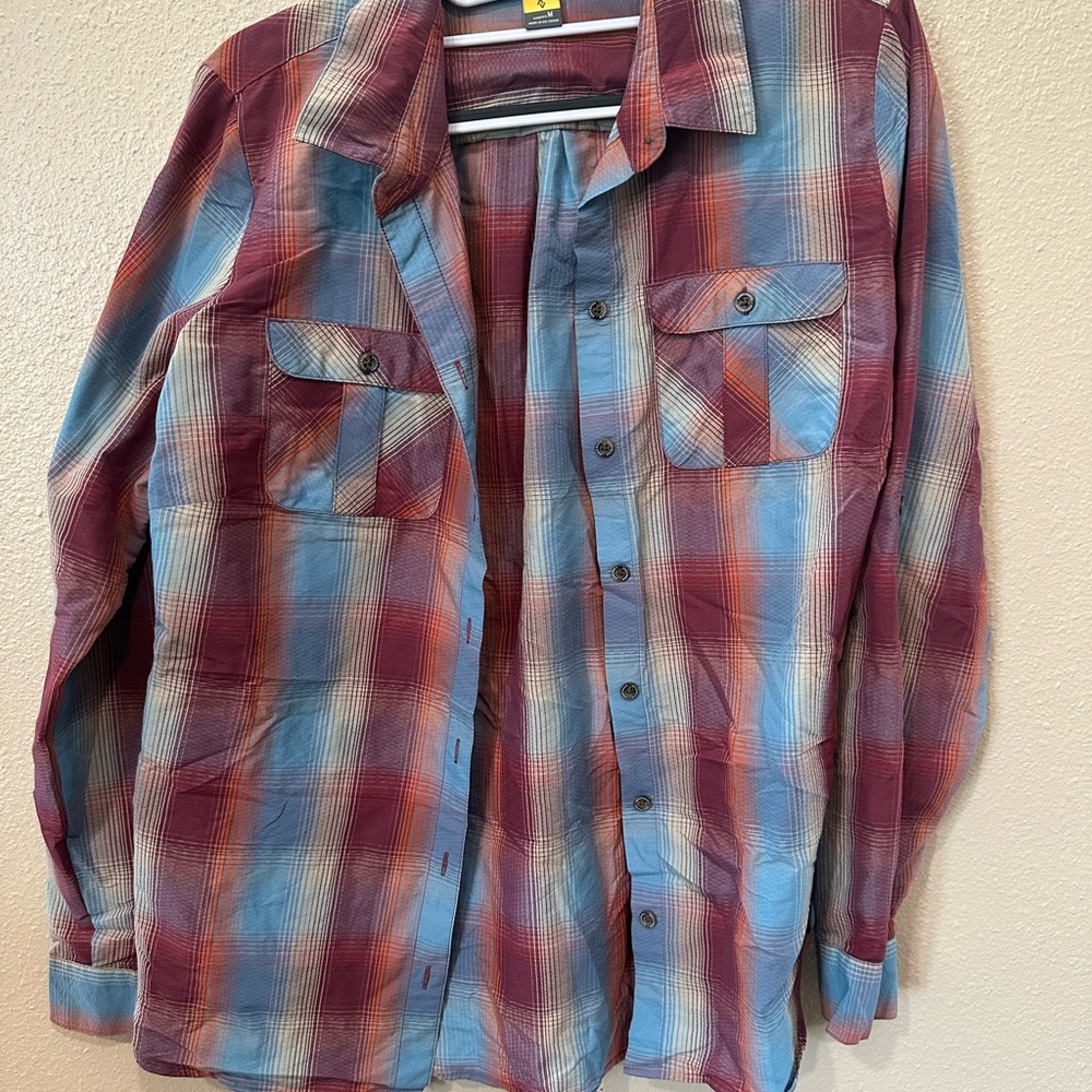 Eddie Bauer Multicolored Plaid Button Down Shirt
